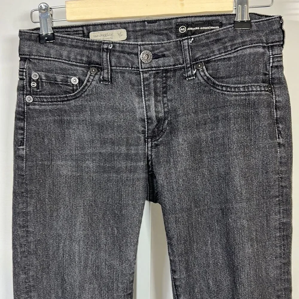 AG Women’s The Jegging Super Skinny Fit Cropped Denim Jeans Black Size 27